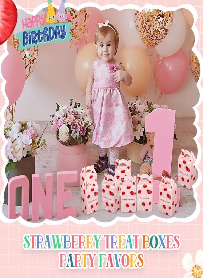 Sinload 24 Pack Strawberry Party Favor Boxes Birthday Treat Candy Goodie Boxes Strawberry Gift Fruit Berry Present Bag for Birthday Baby Shower Bachelorette Party Weddings(Berry First) - Image 5